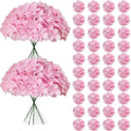 65Pcs Pink Hydrangea Artificial Flowers Bulk，Realistic Silk Fake Flowers with Stems，Faux Hydrangea Flowers for Wedding Home Decor Centerpieces Living Room Garden Party Baby Shower Decoration by Cherica