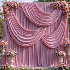 10 x 10ft Rose Pink Backdrop Curtains, Dusty Rose Drapes for Backdrop - Image 2