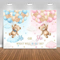 Bear Gender Reveal Backdrop 10x7ft We Can Bearly Wait Gender Reveal Party Decorations Background Pink or Blue Bear Theme Banner Photo Booth Prop by Fitumiw