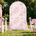 Tegeme Floral Arch Cover 7.2ft Pink Stretchy Spandex for Wedding by Tegeme