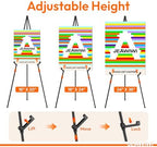 JEAWIWI 6 Pcs Lifhtweight Easel Stand, 66 Inch, Black, with Portable Bags - Image 4