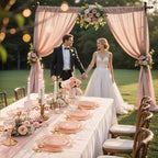 350Pcs Pink Gold Rim Disposable Plastic Dinnerware Party Set - Image 3