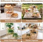 Cupcake Stand, Wood Cake Stand, Cupcake Display Stand, Wedding Cake Stands, 360°Rotatable Cupcake Stands for Party, 3 Tier Cupcake Stand, Cup Cake Tower Stand for Birthday Anniversary Party Decoration - Image 7