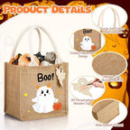 Sweetude 6 Pack Halloween Linen Burlap Bags with Tags,Classic - Image 3