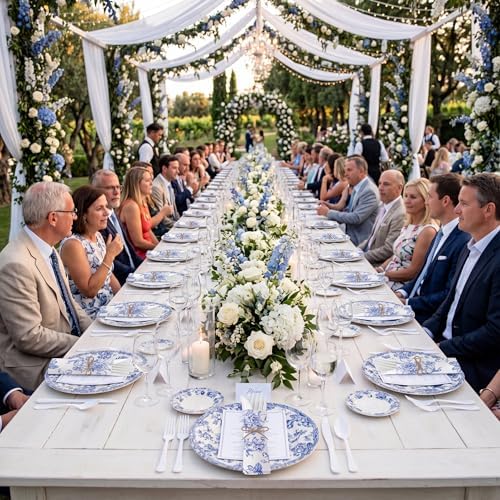 400 Pcs Something Blue Before I Do Blue Floral Wedding Supplies - Image 5
