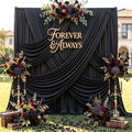 12ft x 10ft Black Backdrop Curtains for Parties, Wrinkle Free 2 Panels Photo Backdrop Drapes Back Drop Cloth for Wedding Birthday Photography Background Decor by CO-AVE