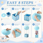 Amyhill 4 Sets Baby Shower Hot Air Balloon Tables Centerpieces with Lights - Image 4