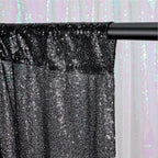 Black Glitter Sequin Backdrop Curtains 8ftx10ft Photo Drapes - Image 3