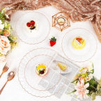 YOUBET 60PCS Rose Gold Plastic Plates for Party Wedding Baby Shower - Image 4