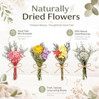 Kolldenn 24 Pack Rustic Gift Bags with Dried Flowers Bridal Shower - Image 2
