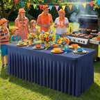 4Pack Spandex Tablecloth for 6FT Rectangle Table,Table Skirt - Image 4