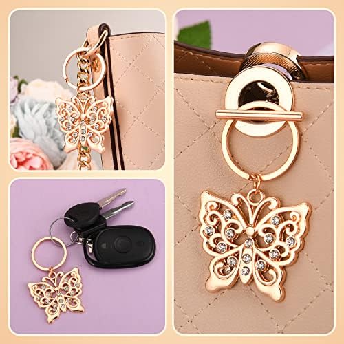 24Pcs Butterfly Keychain Party Favors Butterfly Design Key Chain for Bridal Shower Butterfly Shaped Keychains for Guests Wedding Favor Party Baby Shower Souvenir Supplies and Decorations - Image 4