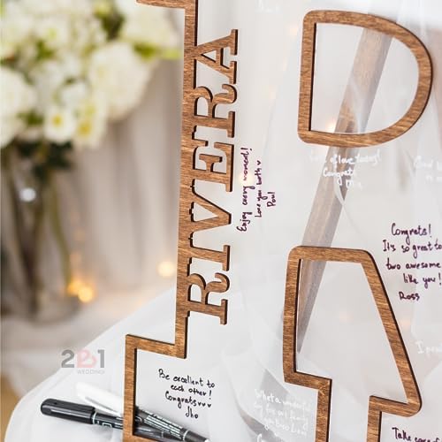 Wooden Wedding Guest Book Alternative - Acrylic Personalized Sign for Party Wedding Sign - Please Sign in Memory of Our Day - Unique Rustic Wedding Decorations for Reception - Gift Wedding Ideas - Image 5