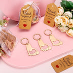 50 Pcs Footprint Keychain Bottle Opener Baby Shower Return Favors For Guests Baby Foot Bottle Opener Gift Baby Shower Party Favors Or Souvenir Guest With Organza Bags And Thank Tags - Image 4