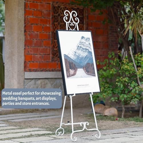 Heavy Duty Easel Stand for Wedding Sign, Adjustable Metal Display Easel - Image 4