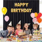 10 x 7 Feet Black Backdrop Curtain for Partie, Background Curtains for Photoshoot, Birthday, Wedding, Halloween, Christmas, Anniversary, Engagement Party Decorations 5Ft x 7Ft, 2 Panels - Image 6
