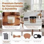QAPPDA 40 Pack 4oz Glass Jars With Lids And Bands,Small Mason Jars - Image 3
