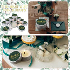 MTLEE 50 Pcs Emerald Green Thank You Candles Baby Shower Wedding Favors - Image 4
