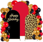 Foilswirl 34 Pcs Red Leopard Party Decor Leopard Cherry Arch Backdrop Cover by Foilswirl