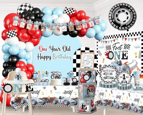 Cocomigo Fast One Birthday Decorations for Boy, Serves 25 Guests - Image 3
