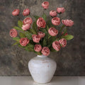 6 Pcs 27" Faux Silk Peony Artificial Flowers Stems for Vase (Dusty Pink) by VIERENA