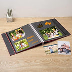 Large Photo Album Self Adhesive for 4x6 8x10 Magnetic Scrapbook Album DIY 60 Black Sticky Pages Linen Cover Photo Album(Purple) - Image 2
