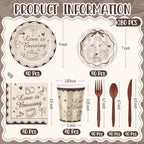 Ziliny 280 Pcs Love Is Brewing Bridal Shower Decorations Tableware Set - Image 2