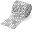 Craftdady 10 Yards Diamond Rhinestone Mesh Wrap Faux Diamond Bling Mesh Ribbon for Wedding Cakes Birthday Baby Shower Decorations DIY Crafts by Craftdady