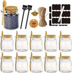 Ahhute Sugar Scrub Containers, Bath Salt Jar, Spice Jars with Bamboo Spoons by Ahhute