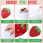4 Pcs Large Strawberry Birthday Cardboard Cutouts Strawberry Baby Shower Backdrop Party Decorations for Lawn Yard Signs Summer Fruit Themed Party Supplies Photo Booth Props - Image 4