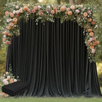 Wokceer Black Backdrop Curtain for Parties Backdrop Drapes, 2Pack 10x10FT by Wokceer
