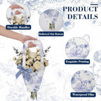 FunooFuno 24 Set Flower Holder for Flower Bar, Kraft Floral Bag with Handle - Image 3
