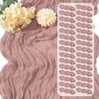 30 Pack Dusty Pink Cheesecloth Table Runner 17 x 108 inch Cheese Cloth Table Runners 9ft Pink Table Runner Rustic Romantic Sheer Gauze Runner for Wedding Party Baby Shower Table Decoration by Yorcari
