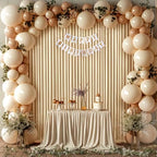 40ft x 10ft Wrinkle Free Beige Backdrop Curtains for Parties Weddings, 8 Panels 5×10ft Soft Silk Polyester Photo Backdrop Drapes for Birthday Baby Shower Baptism Photo Photography Background Cloth - Image 6