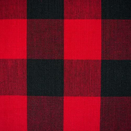 DII Buffalo Check Collection, Classic Farmhouse Tablecloth, 60 x 120, Red & Black - Image 2