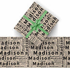 AOFUN Personalized Name Text for Boys Girls Men Women Personalized Name Gift Cute Birthday Wrapping Paper Funny Christmas Wrapping Paper 3 Rolls 58" x 23" - Image 2