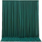 Hunter Green Backdrop Curtain-Wrinkle-Free Polyester Fabric Green Photography Curtains for Wedding Party Photo Background Decorations- 16 X10FT (Hunter Green) by WishCare