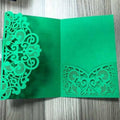 50PCS 3D Lace Flower Laser Cut Wedding Invitation Cards with Envelope Blank Inner Sheet Hollow Out Flower Shape Invitations for Wedding Quinceanera Birthday Shower Engagement Party 03 by Ykybhx