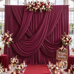 20ft x 10ft Burgundy Backdrop Curtains, Burgundy Drapes for Backdrop Fabric - Image 6