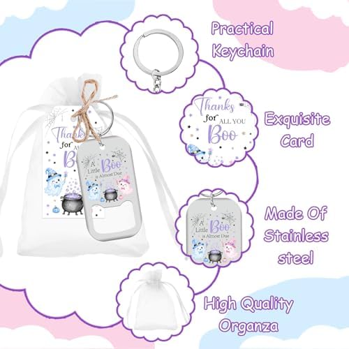 Halloween Gender Reveal Party Decorations Bottle Opener Keychains - Image 6
