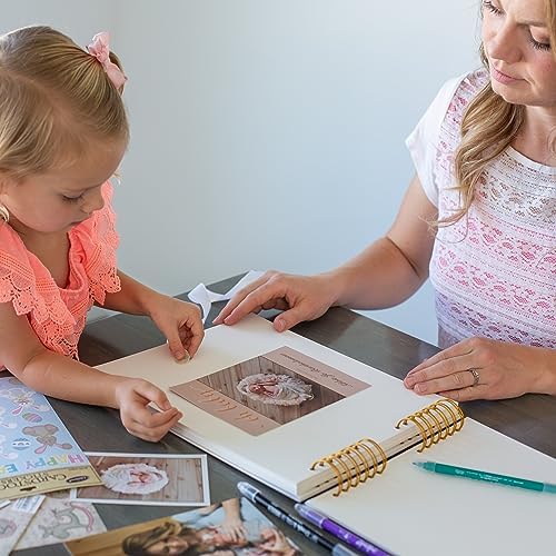Never Ever Land Scrapbook Album – 12x10 Marble Scrap Book. Scrapbooking Supplies, Memory Book, Wedding Guest Book, Photo Album, Baby Shower Gifts, Valentines, Engagement Gifts, and Anniversary - Image 6