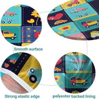 Automotive and Floral Collage Print Tablecloths Oval Wipeable Spillproof Elastic for Event Wedding Banquet & Parties Fits for 52" x 70" Oval Table - Image 5