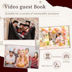 Video Audio Guest Book, Wedding Phone Customized Video Messages, Record Preserve Your Special Occasions, Ideal for a Variety of Memorable Party Occasions (Wall Phone,Red) - Image 6