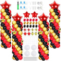 Gejoy Red Black Gold Balloon Column Stand Kit, Adjustable 1.4-6.6 ft by Gejoy