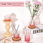 Set of 36 Glass Bud Vases Small Flower Vases for Centerpieces(Pink) - Image 6