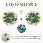 White Flowers Balls for Centerpieces: 14.2in Diam, Set of 2 - Image 6