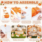 5 PCS Fall Pumpkin Baby Shower Stand Up Decor for Indoor Outdoor - Image 5