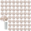 AVIVIHO 65pcs Fake Flowers Beige Hydrangea Artificial Flowers Bulk (Not Squished, No Steaming Need) Silk Flowers with Stems for Wedding Decor,Home,Baby Shower,Table Centerpieces Decoration by Aviviho
