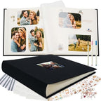 Vienrose Scrapbook Photo Album, 12x12 Inches, 60 Pages, Black by Vienrose