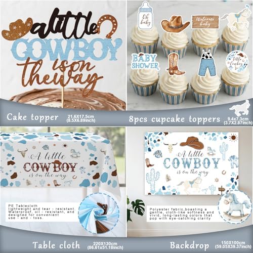 DataMoon Cowboy Baby Shower Decorations for Boy, All-in-One Set - Image 3